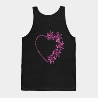 Cute colorful heart with dragonflies Tank Top